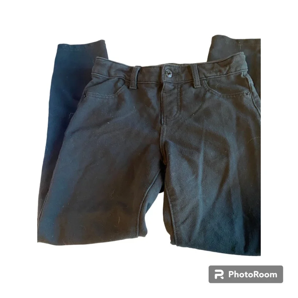 Cat & Jack Girl's Black‎ Super Stretch Adjustable Waist Jeggings sz L (10/12)